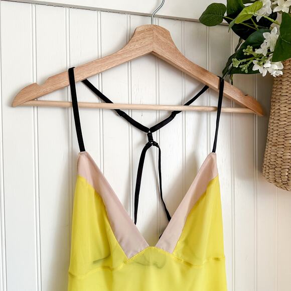 Victoria's Secret V-Neck Sleepwear Slip Dress Yellow M - Picture 3 of 8